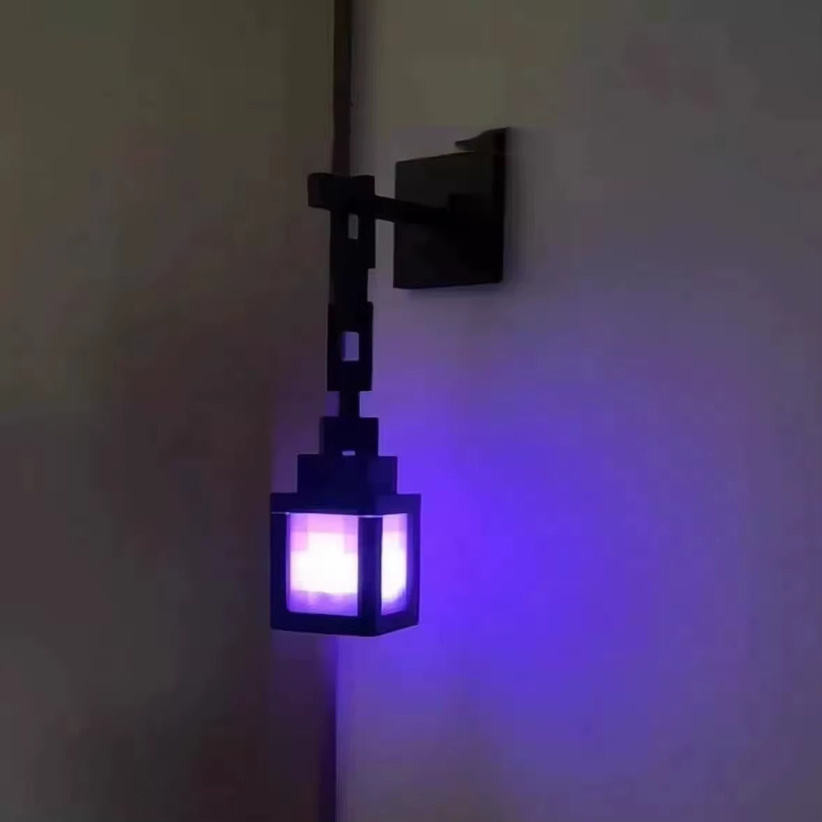 MC 3D Printed Pixel Torch Lamp Night Light Game Peripheral Ambient Lamp Creative Toy Mini Handheld Lantern Gamer Room Decor Gift