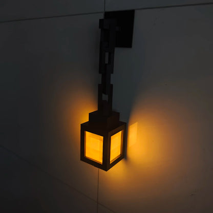 MC 3D Printed Pixel Torch Lamp Night Light Game Peripheral Ambient Lamp Creative Toy Mini Handheld Lantern Gamer Room Decor Gift